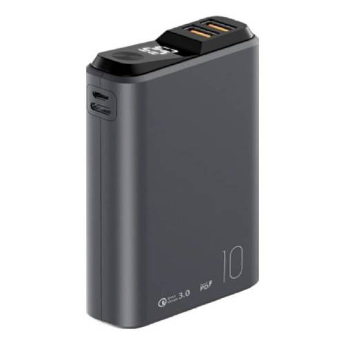 Внешний аккумулятор Olmio QS-20 20000mAh (micro/type-c/lightning) 18W QC3.0/PD LCD Dark Gray фото 