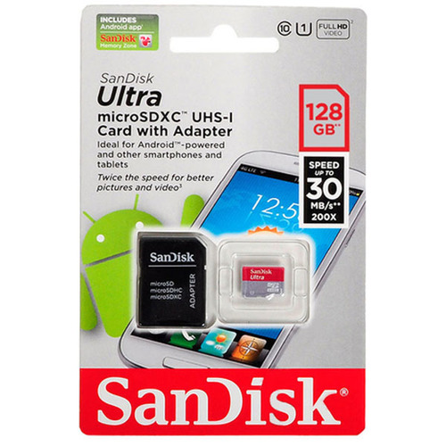 Карта памяти на 128 Гб Sandisk microSD (class 10) фото 